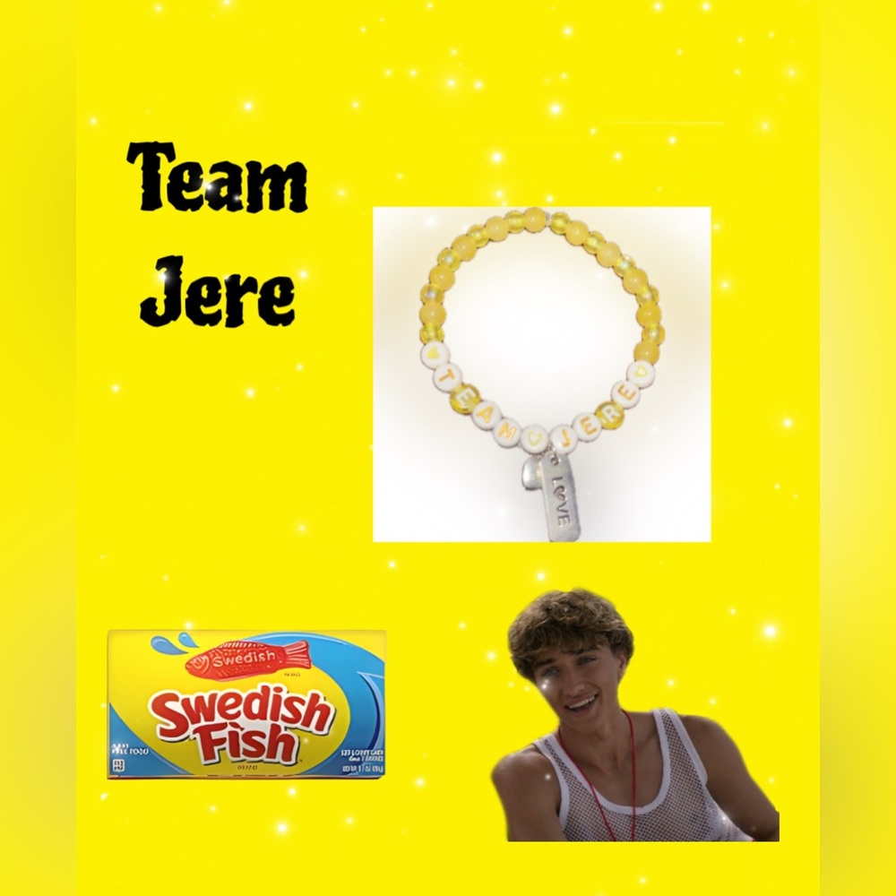 Tv show fandom vibes Team Jere handcrafted bracelet by me 💛⭐️